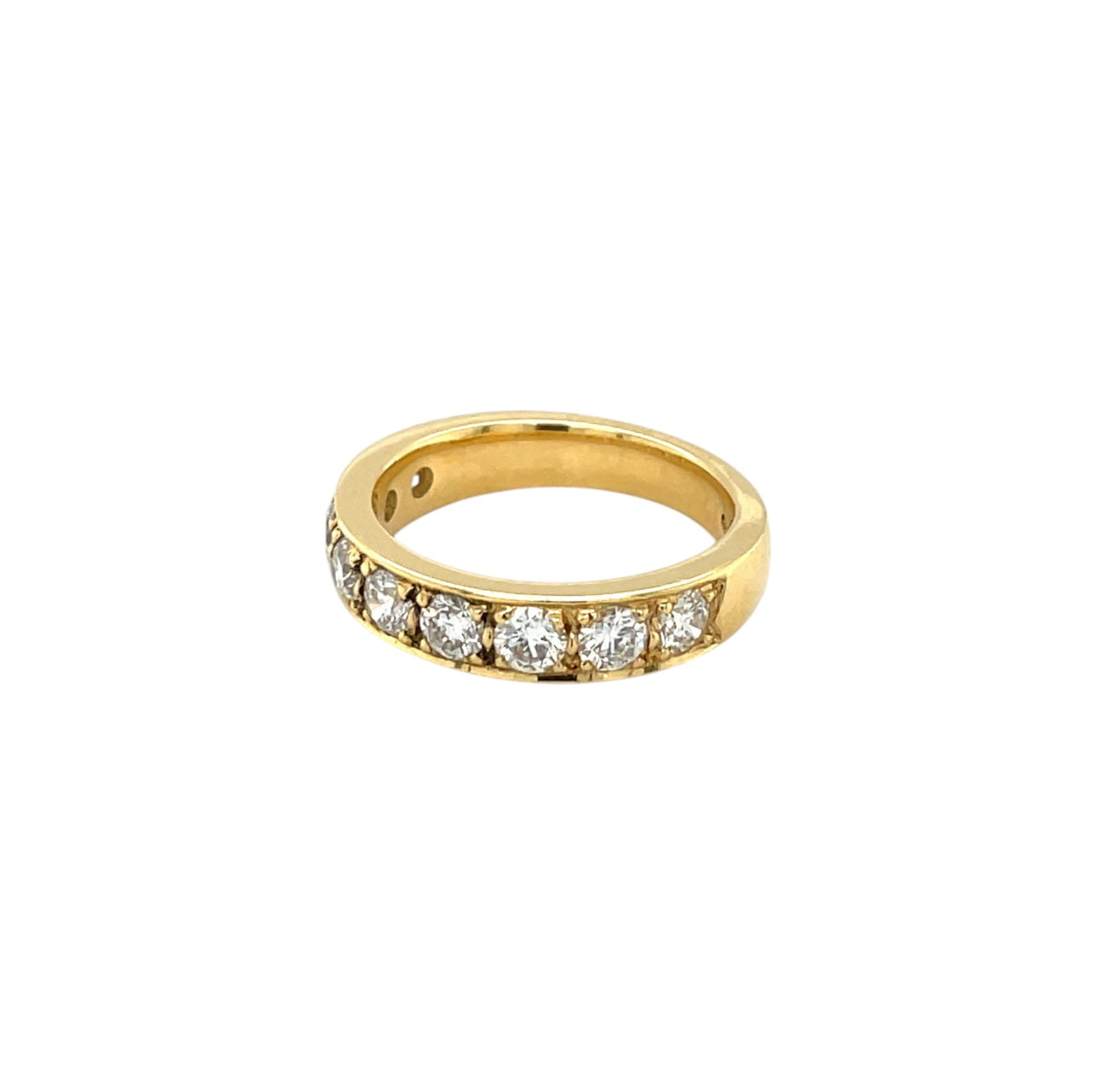 18ct Yellow Gold Diamond Half-SetEternity Ring (N)