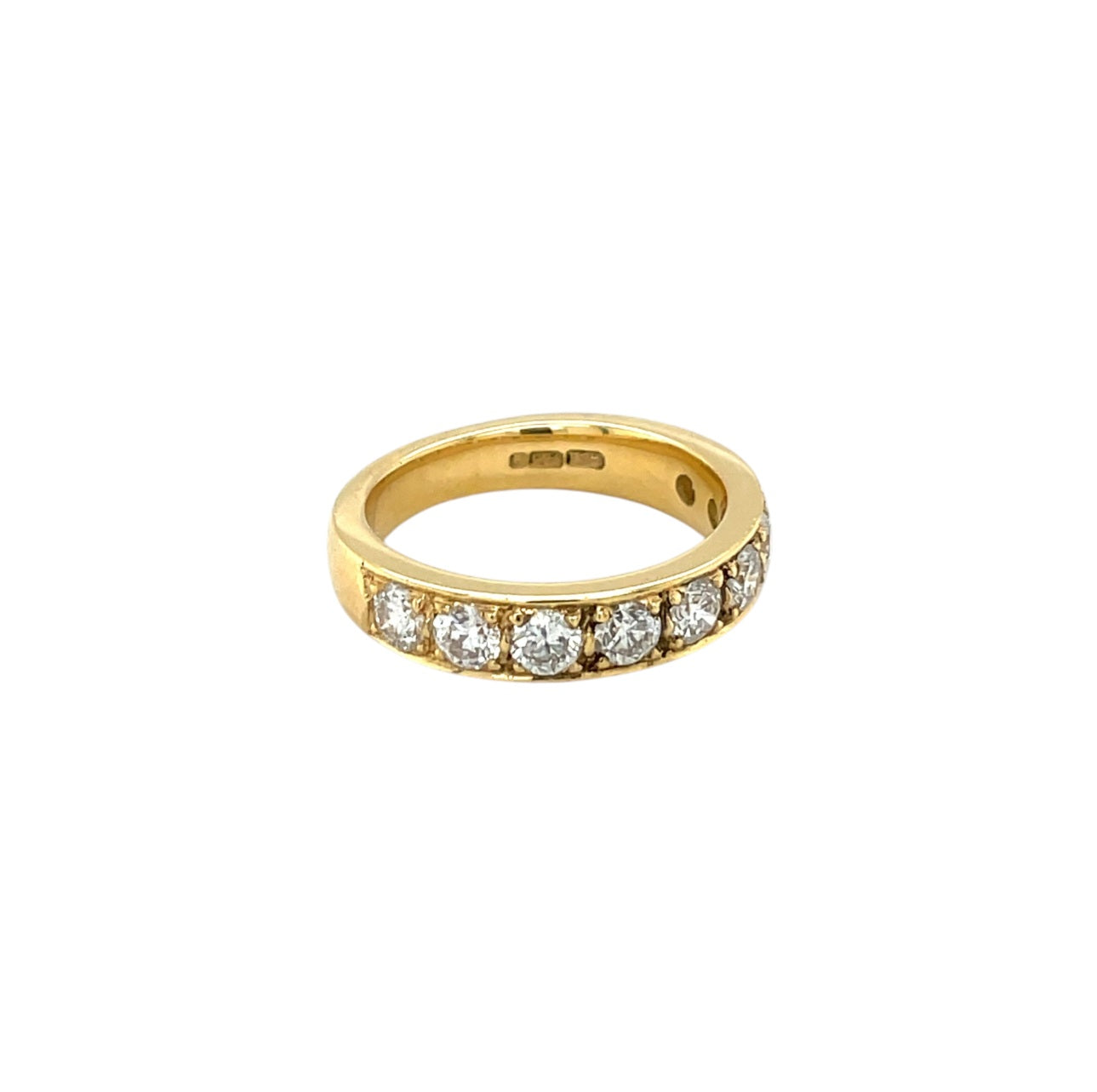 18ct Yellow Gold Diamond Half-SetEternity Ring (N)