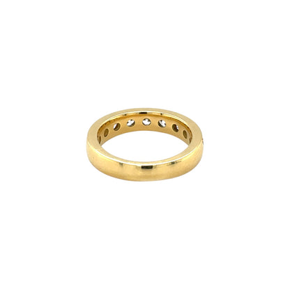 18ct Yellow Gold Diamond Half-SetEternity Ring (N)
