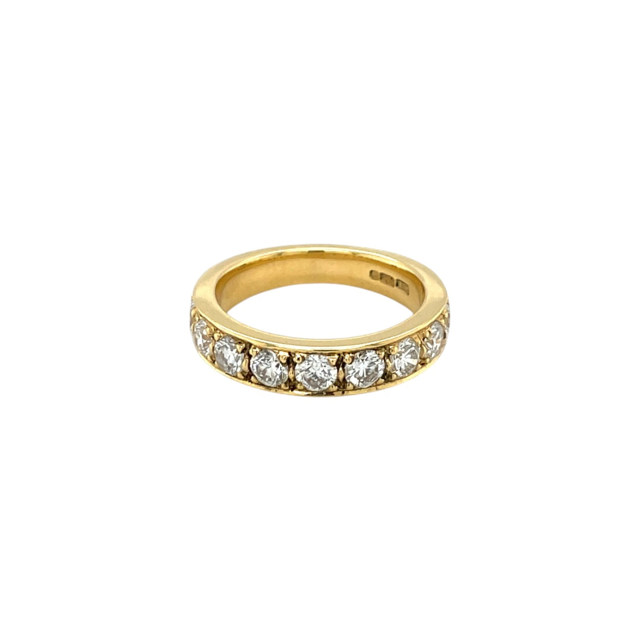18ct Yellow Gold Diamond Half-SetEternity Ring (N)