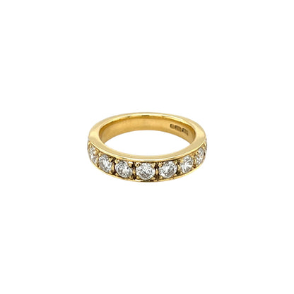 18ct Yellow Gold Diamond Half-SetEternity Ring (N)