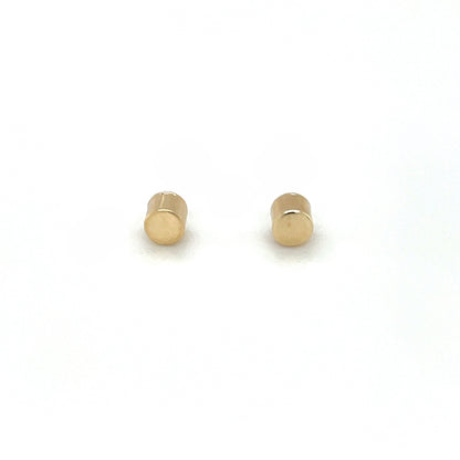 9ct Yellow Gold Cylinder Stud Earrings