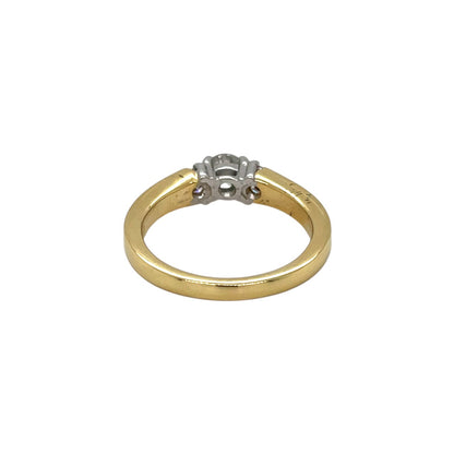 18ct Yellow and White Gold Diamond 3 Stone Ring (N1/2)
