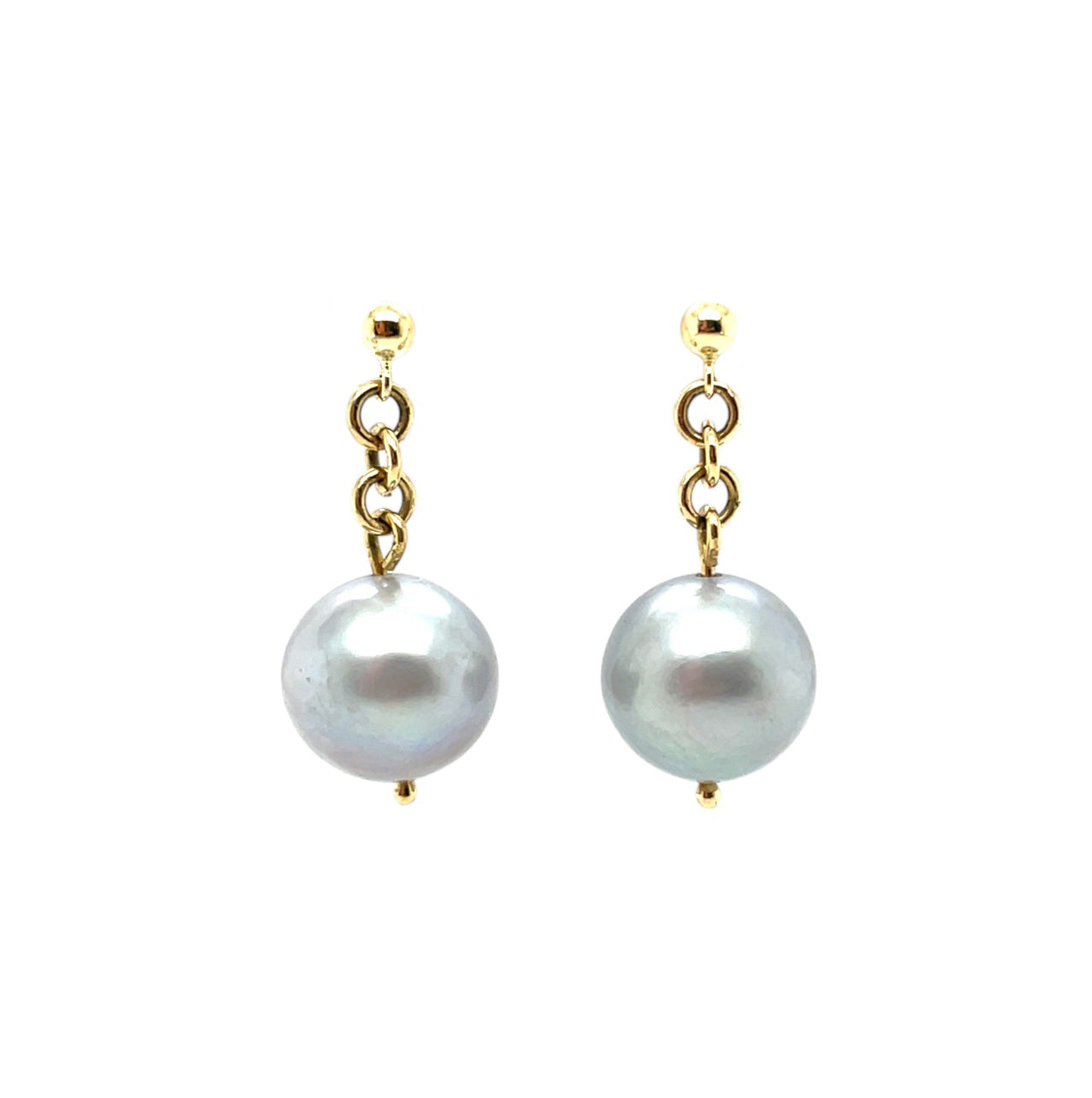 18ct Yellow Gold Tahitian Pearl Drop Earrings