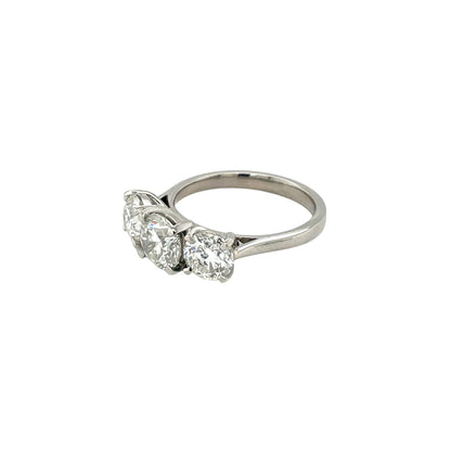 Platinum Diamond Three-Stone Ring (M)