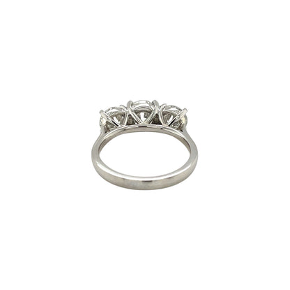 Platinum Diamond Three-Stone Ring (M)