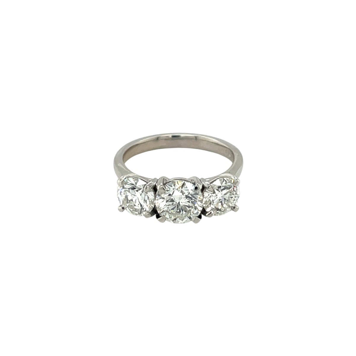 Platinum Diamond Three-Stone Ring (M)