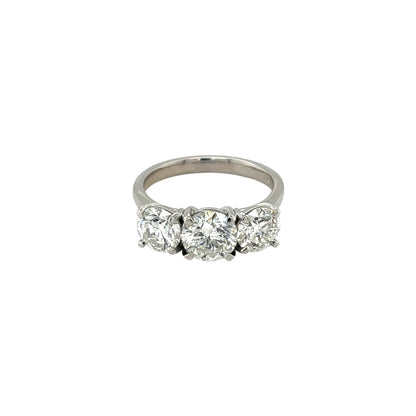 Platinum Diamond Three-Stone Ring (M)