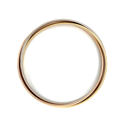 18ct Yellow, White & Rose Gold Trinity Bangle
