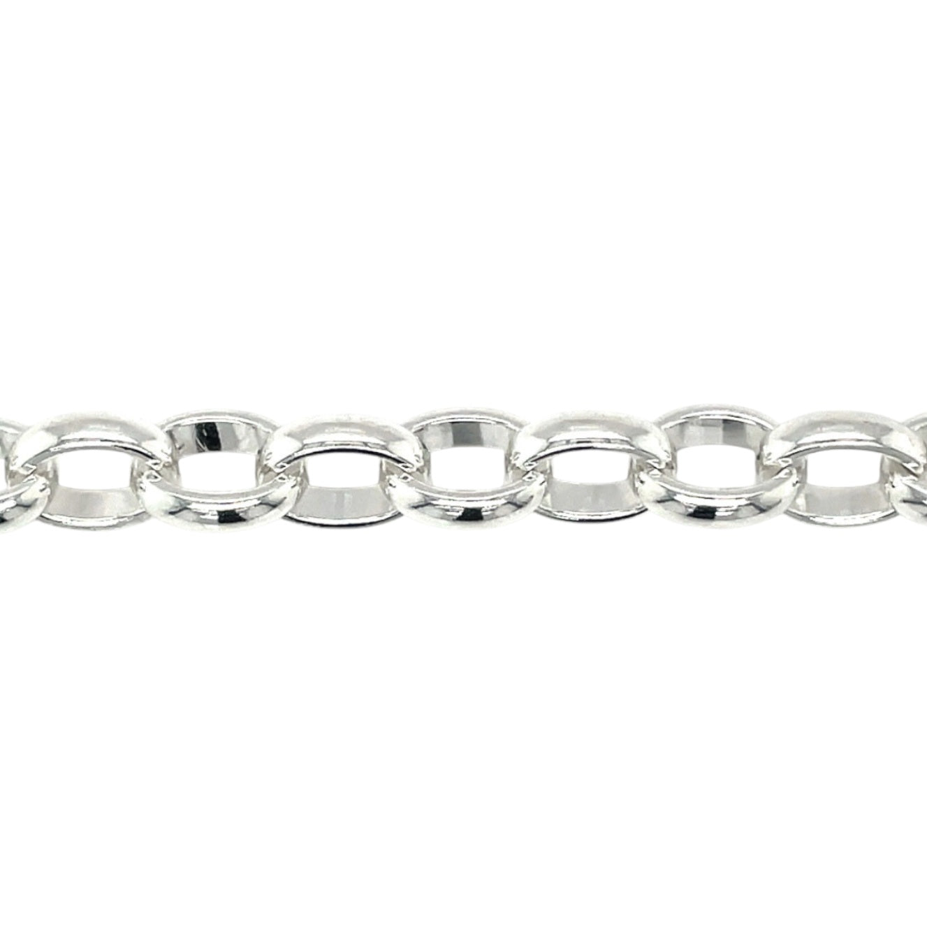 Silver Chunky Oval Belcher Chain (20")