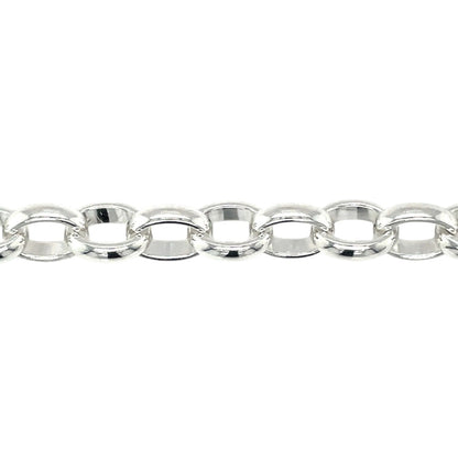 Silver Chunky Oval Belcher Chain (20")