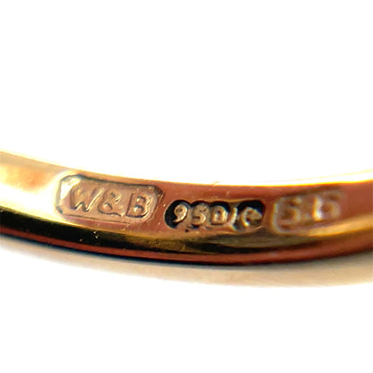 14ct Yellow Gold Onyx & Diamond Ring (L)