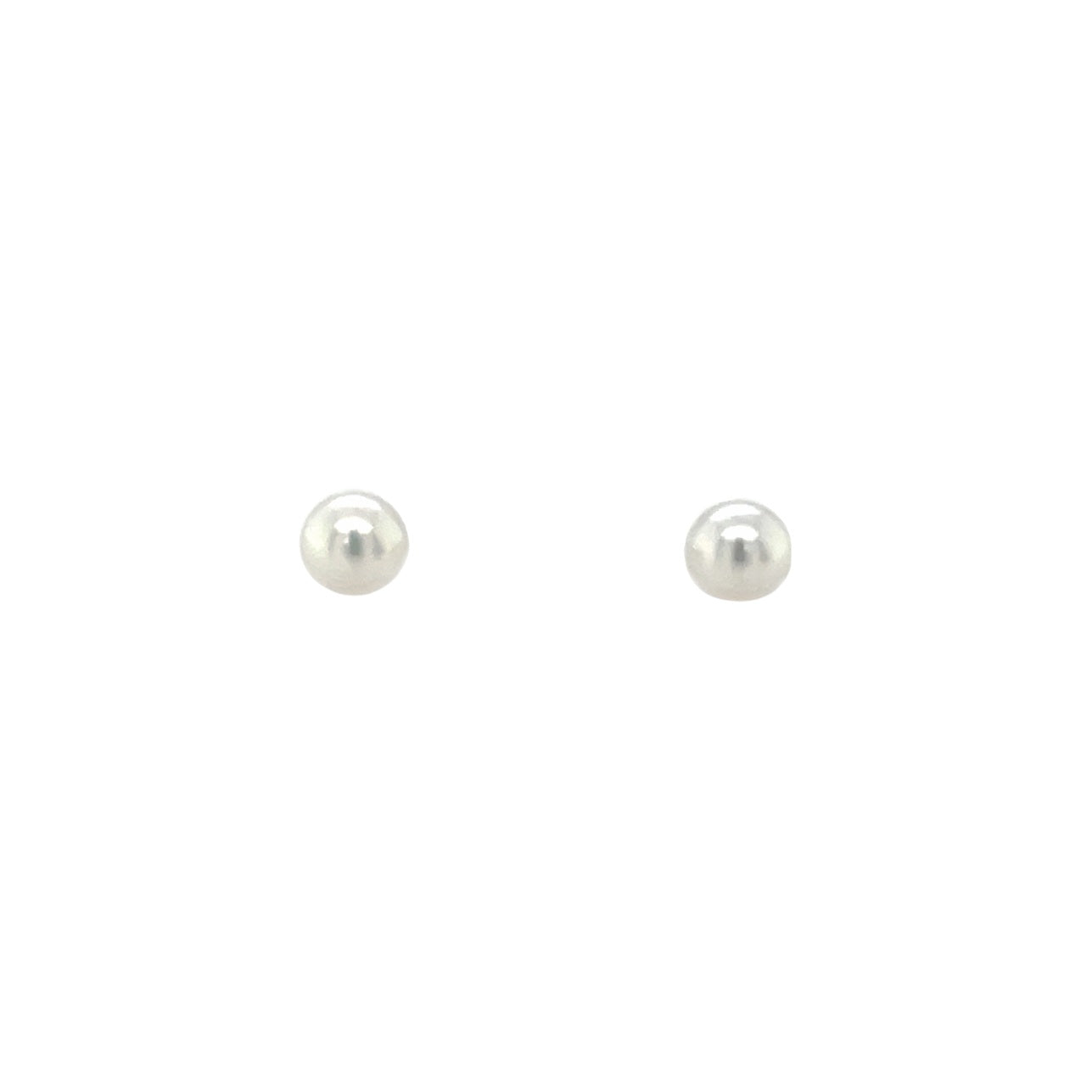 9ct White Gold Freshwater Pearl Stud Earrings (5-4.5mm)