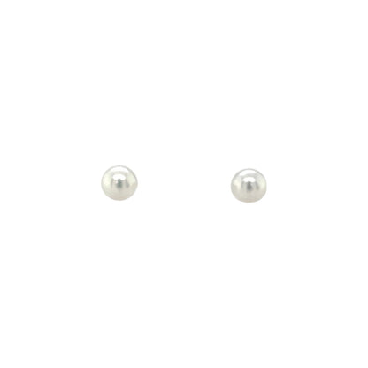 9ct White Gold Freshwater Pearl Stud Earrings (5-4.5mm)