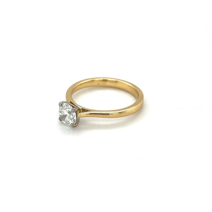 18ct Yellow Gold Diamond Solitaire Ring