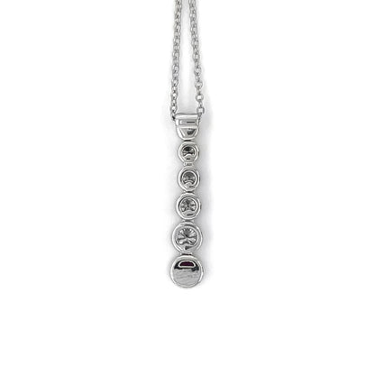 Tiffany & Co Platinum Diamond & Pink Sapphire Jazz Pendant & Chain