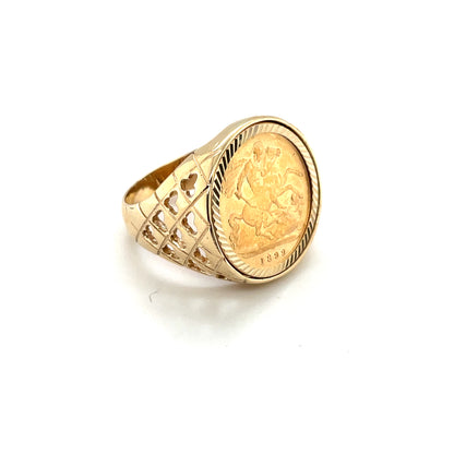 9ct Yellow Gold Half Soverign Ring