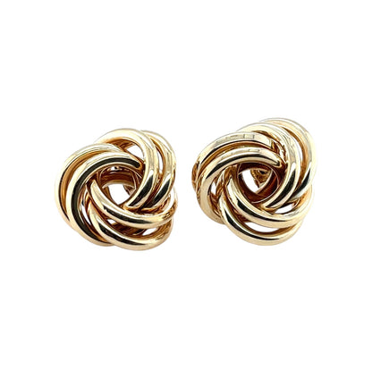 9ct Yellow Gold Stud Knot Earrings
