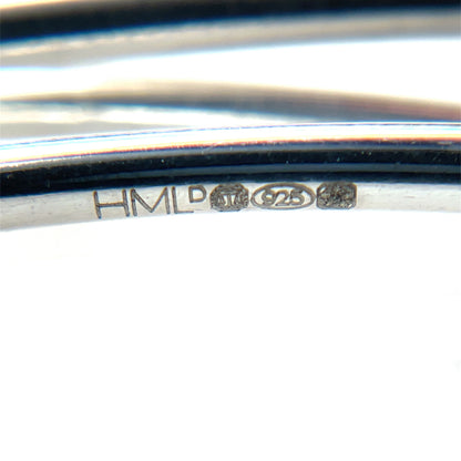 Silver Hammered Round Bangle (6mm)