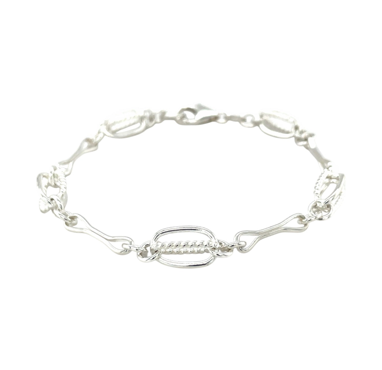 Silver Bow & Cage Bracelet