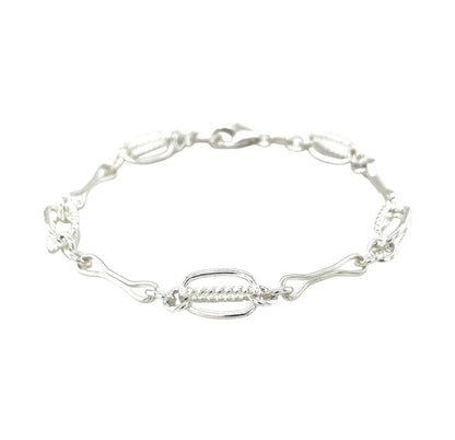 Silver Bow & Cage Bracelet
