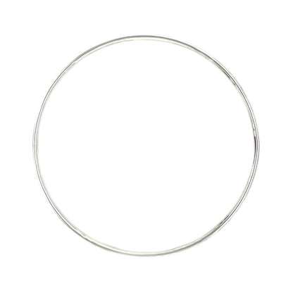 Silver Hammered Round Bangle 3mm