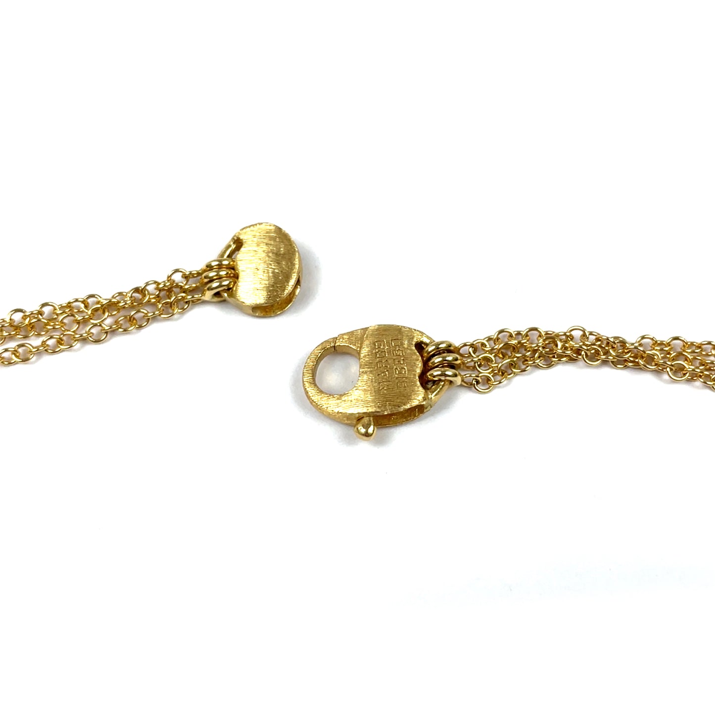 18ct Yellow Gold Marco Bicego Paradise Necklace with Amethyst & Pink Tourmaline (16")