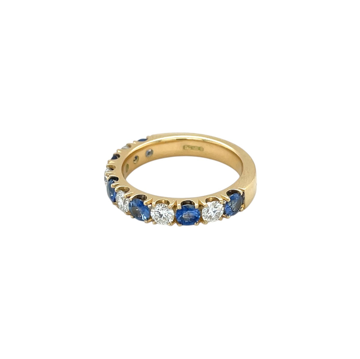 18ct Yellow Gold Sapphire & Diamond Half-Set Eternity (M)