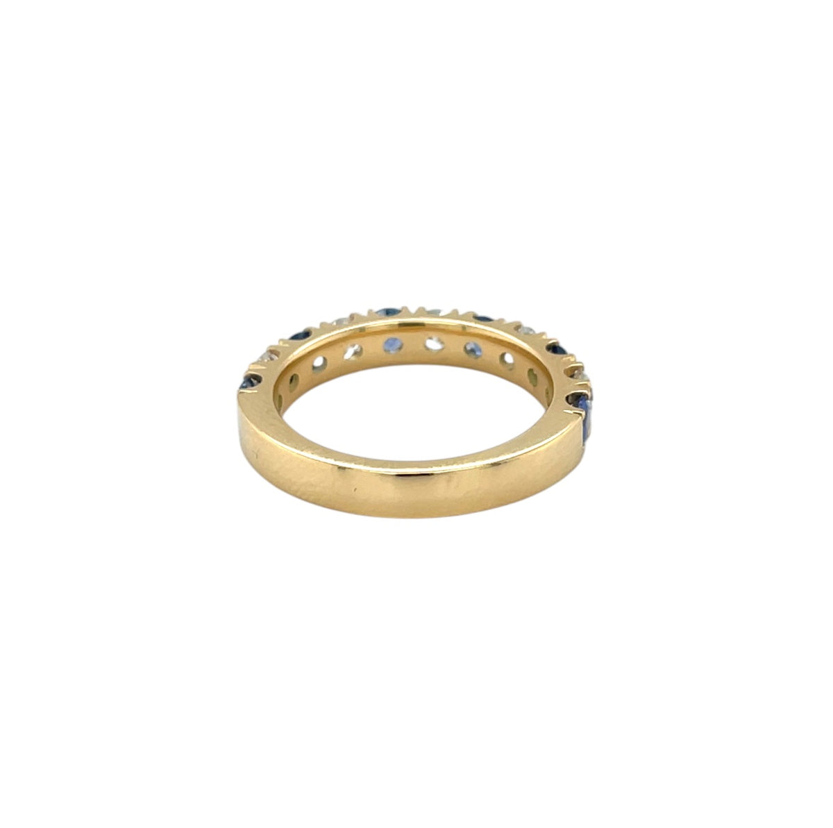 18ct Yellow Gold Sapphire & Diamond Half-Set Eternity (M)