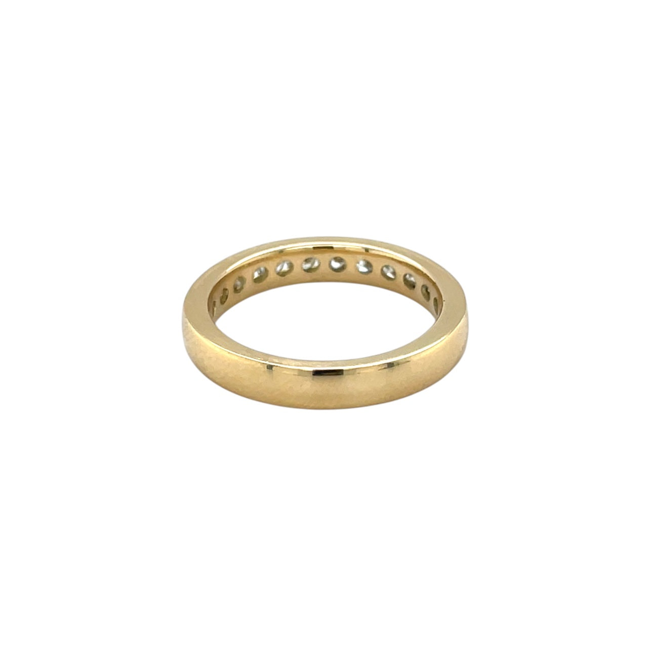 18ct Yellow Gold Channel Set Diamond Half-Set Eternity Ring (L1/2)