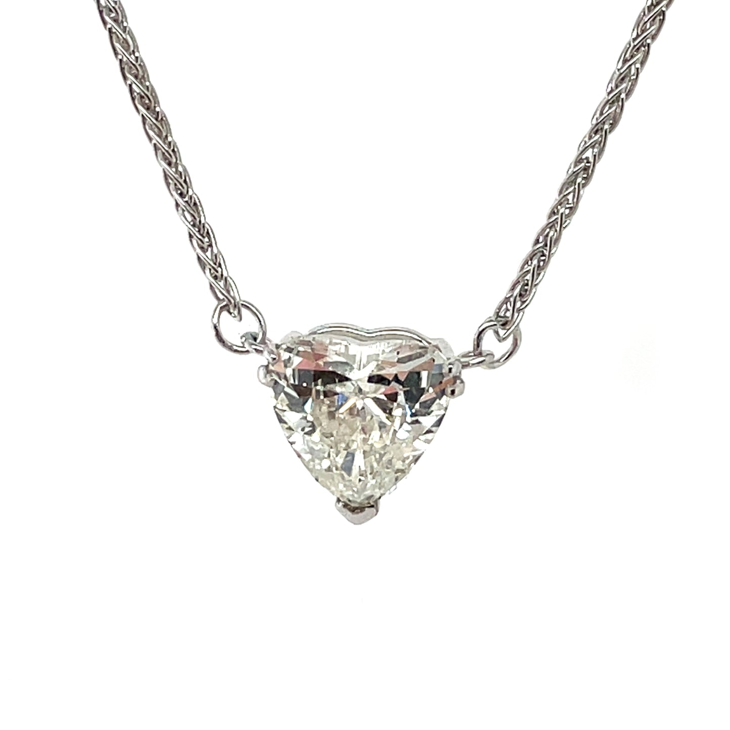 9ct White Gold Pendant & Chain