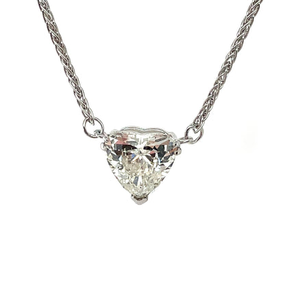 9ct White Gold Pendant & Chain