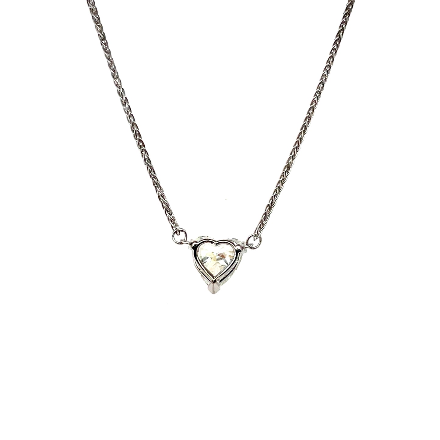 9ct White Gold Pendant & Chain