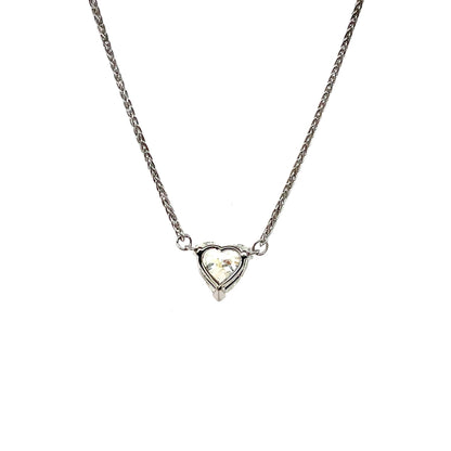 9ct White Gold Pendant & Chain