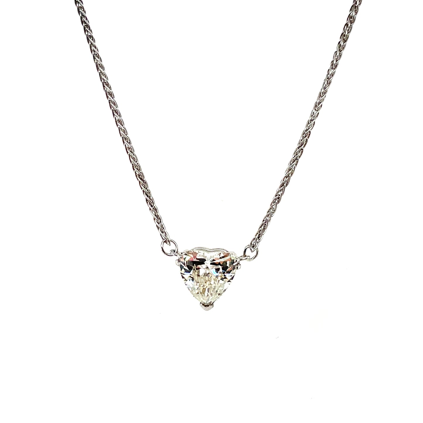 9ct White Gold Pendant & Chain