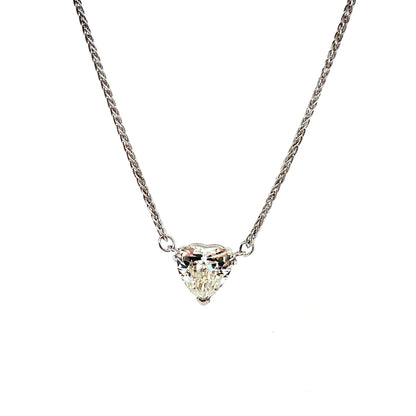 9ct White Gold Pendant & Chain