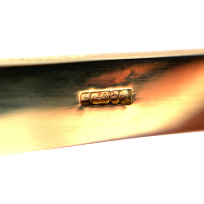 18ct Yellow Gold Rectangle Hinged Diamond Bangle