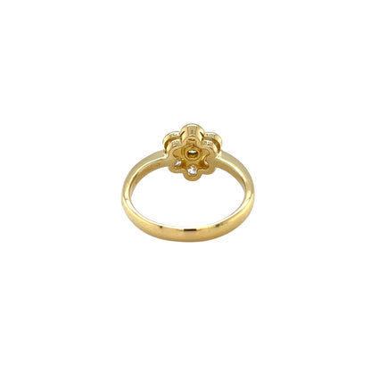 18ct Yellow Gold Diamond Daisy Cluster (L1/2)