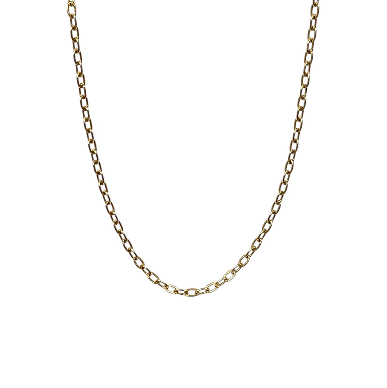 9ct Yellow Gold Oblong Belcher Chain (24")