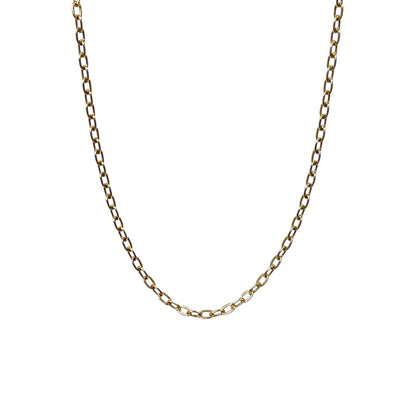 9ct Yellow Gold Oblong Belcher Chain (24")