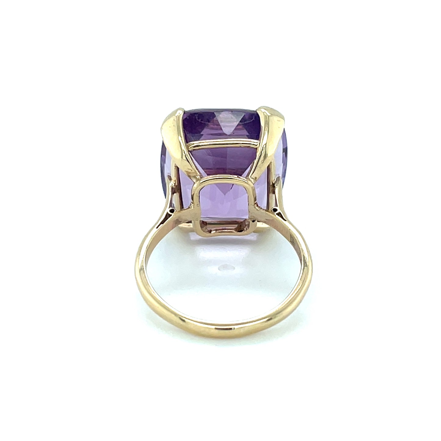 9ct Yellow Gold Amethyst Cocktail Ring (N)