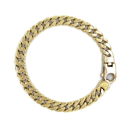 9ct Yellow Gold Filed Curb Men's Bracelet