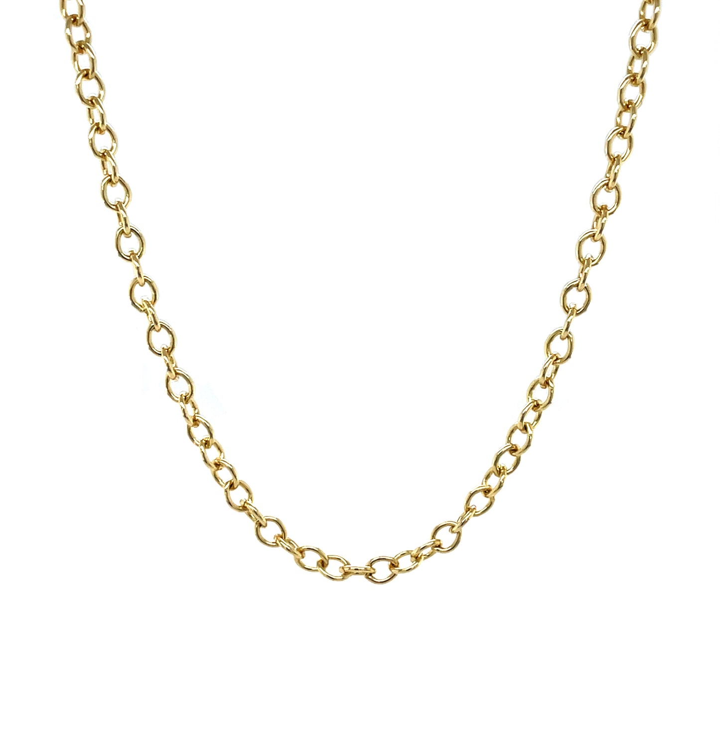 9ct Yellow Gold Round Trace Chain Necklace (20")