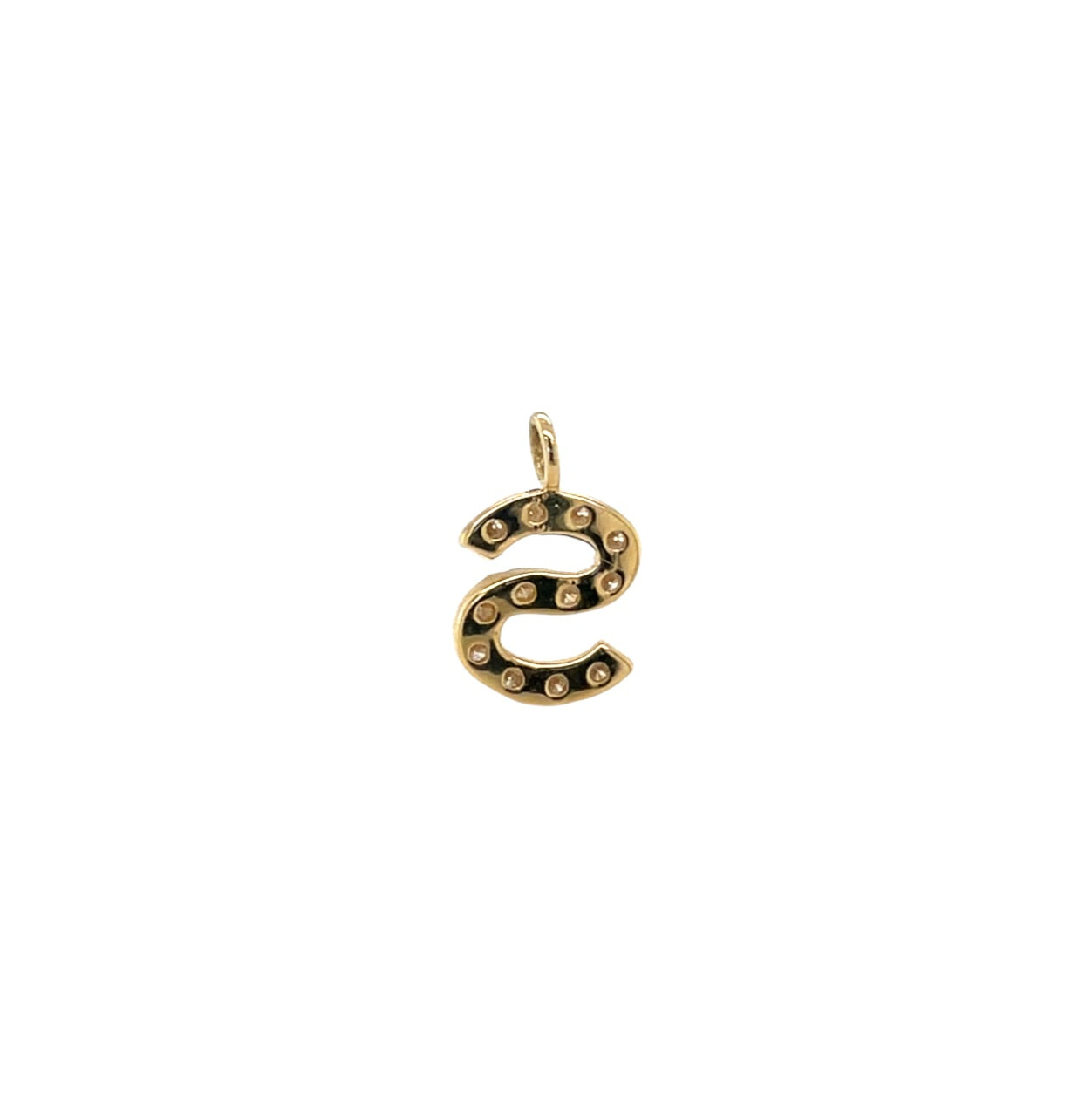 18ct Yellow Gold & Diamond 'S' Initial Pendant