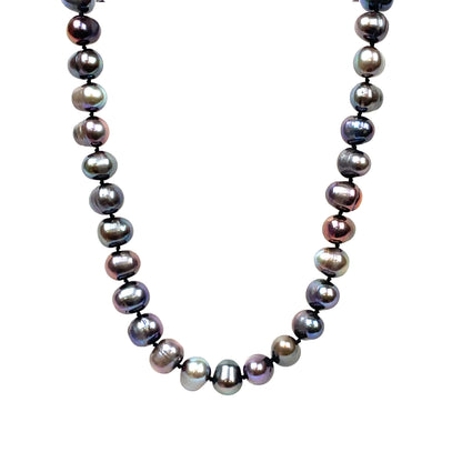 9ct Yellow Gold Freshwater Coloured Pearl Necklace (16")