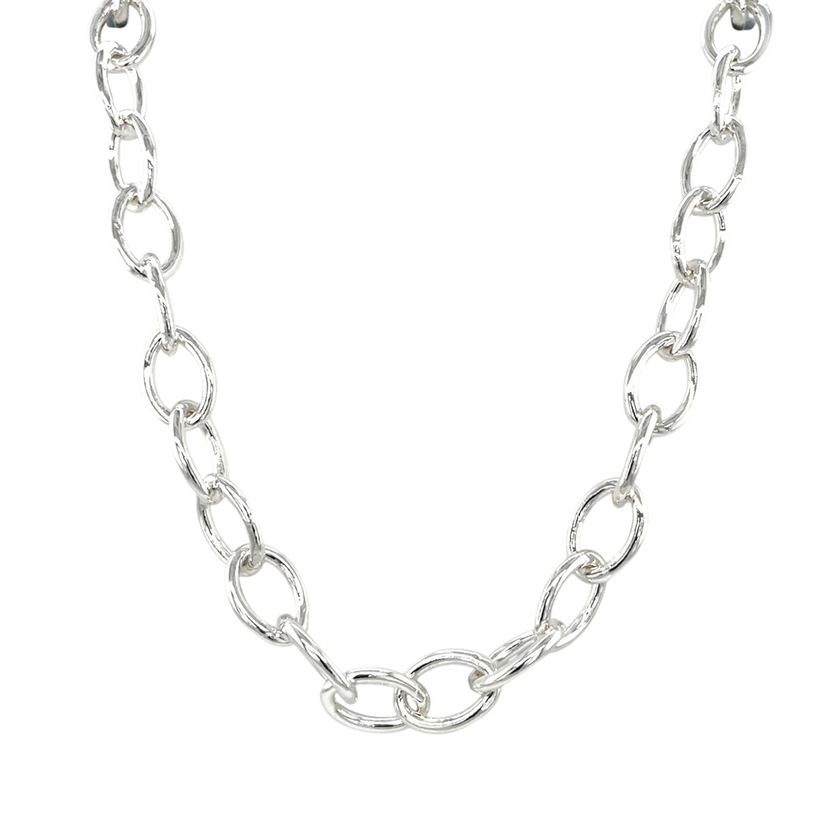 Silver Chunky Trace Chain (18")