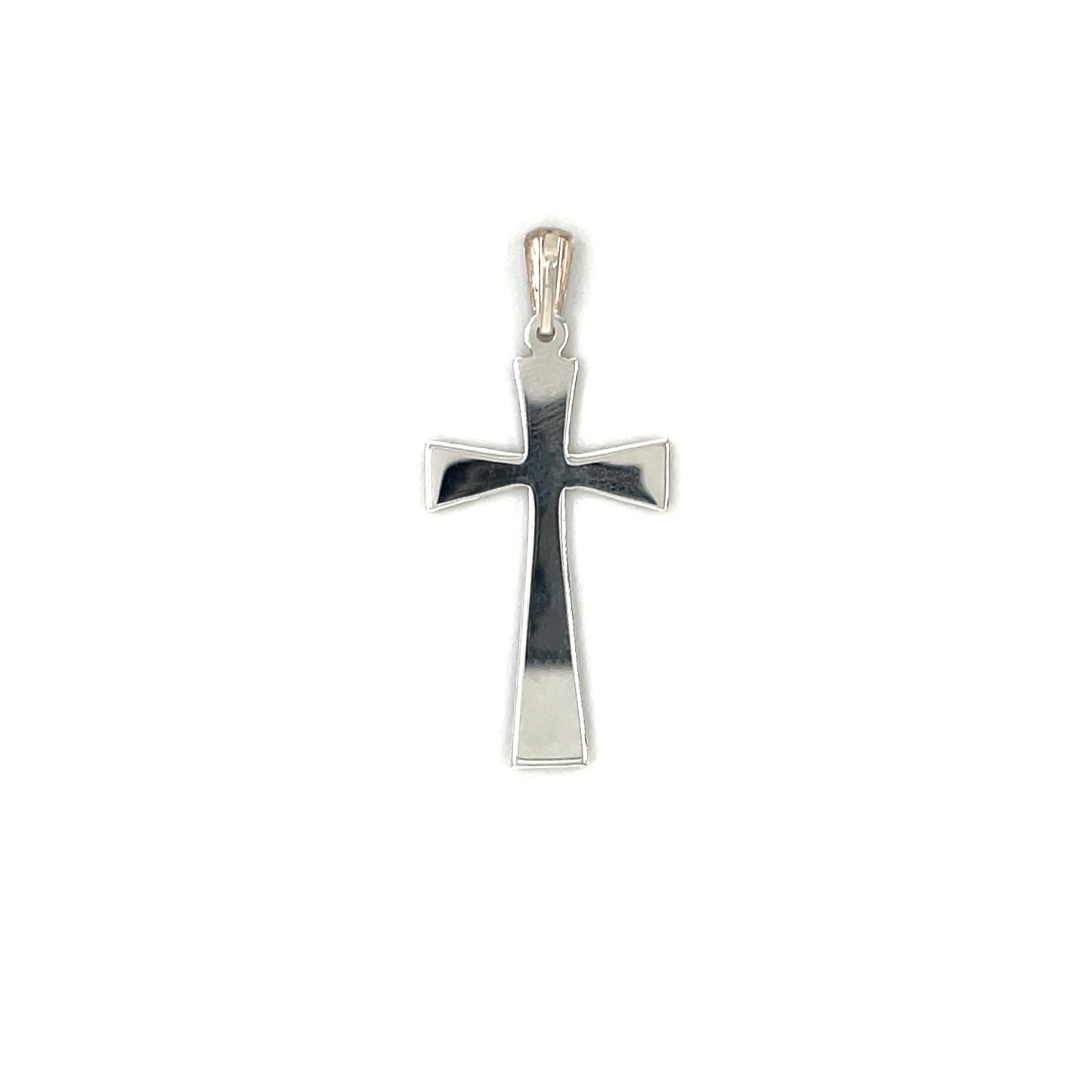 Silver Tapered Cross Pendant