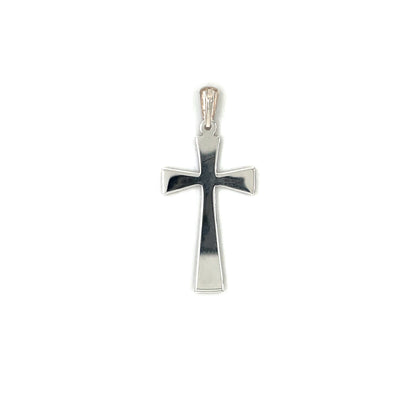 Silver Tapered Cross Pendant