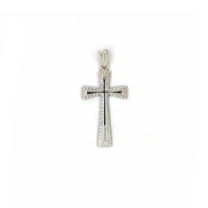 Silver Tapered Cross Pendant