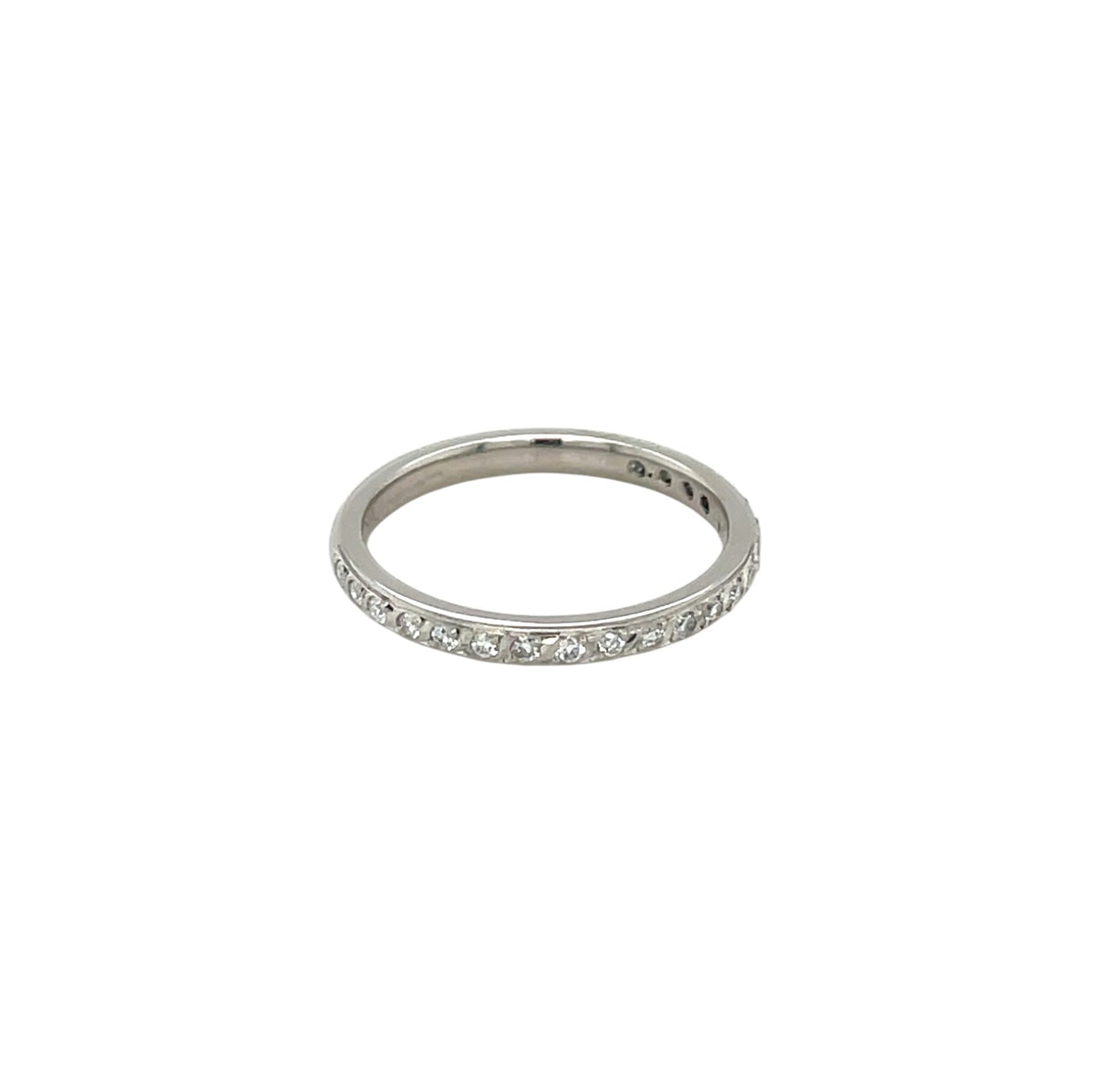 Platinum Half-Set Diamond Half-Set Eternity Ring (M)